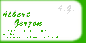 albert gerzon business card